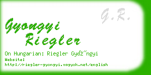 gyongyi riegler business card